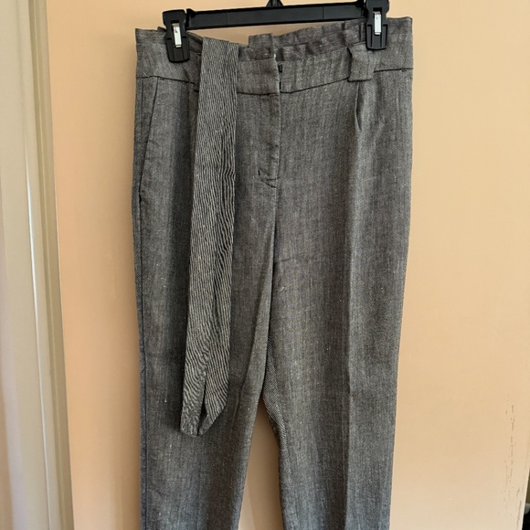 Express Size 4 High Rise Linen Ankle Pant - Picture 1 of 4